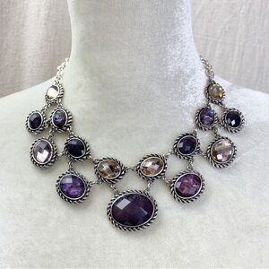 Dana Buchman Purple stone gem necklace